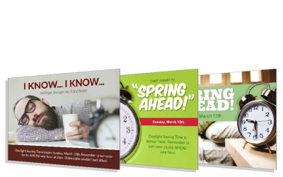 Daylight Saving Begins Postcards